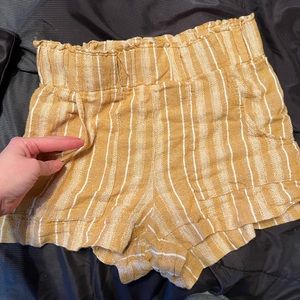 Yellow paper bag shorts